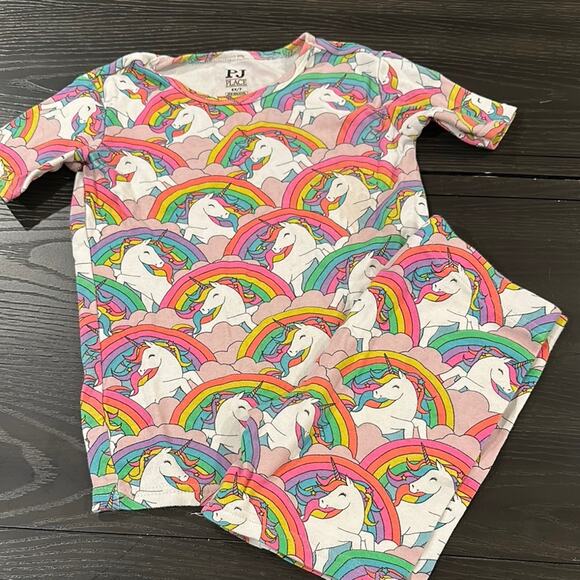 The Children's Place Unicorn Rainbow Pajama Set - Multicolor - Picture 1 of 4